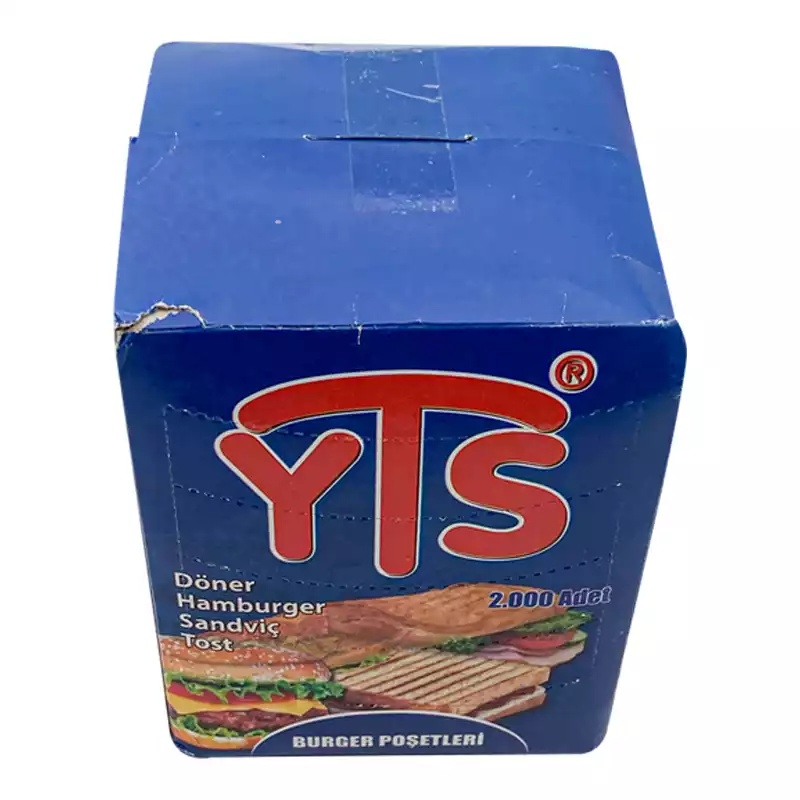 YTS Hamburger Poşeti 13x13 Burger Torbası - YTS (1)