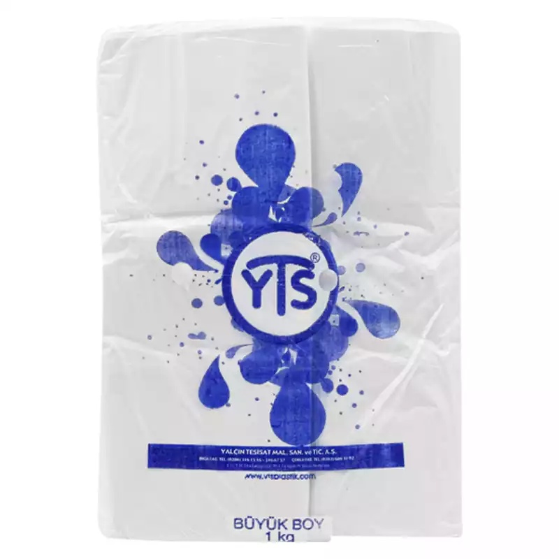 YTS Beyaz Atlet Poşet Büyük Boy 30x60 Hışır Poşet - YTS (1)