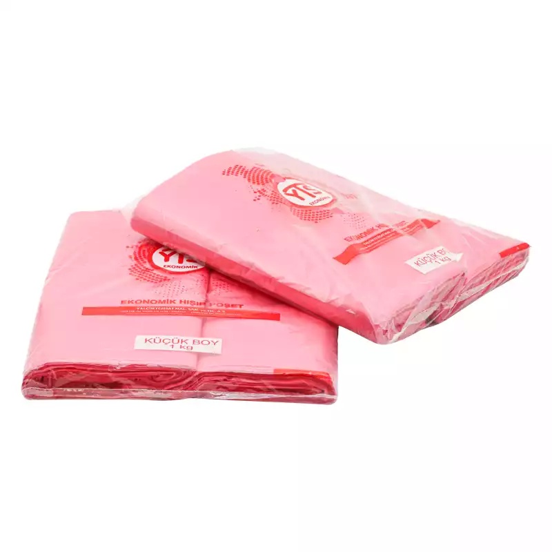 YTS Ekonomik Kırmızı Atlet Poşet Küçük Boy 24x42 Hışır Poşet - 3