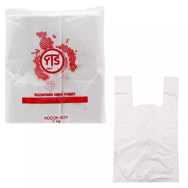 YTS Ekonomik Beyaz Atlet Poşet Küçük Boy 24x42 Hışır Poşet - 1