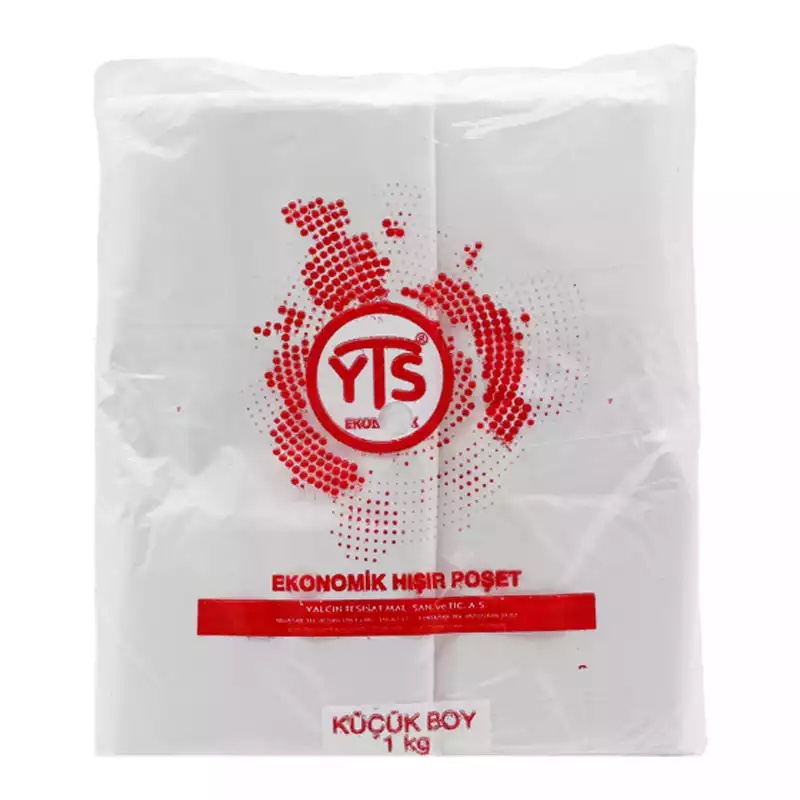 YTS Ekonomik Beyaz Atlet Poşet Küçük Boy 24x42 Hışır Poşet - YTS (1)