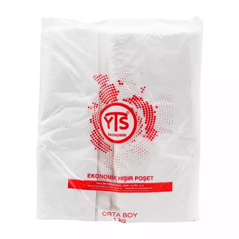 YTS Ekonomik Beyaz Atlet Poşet Orta Boy 27x50 Hışır Poşet - YTS (1)