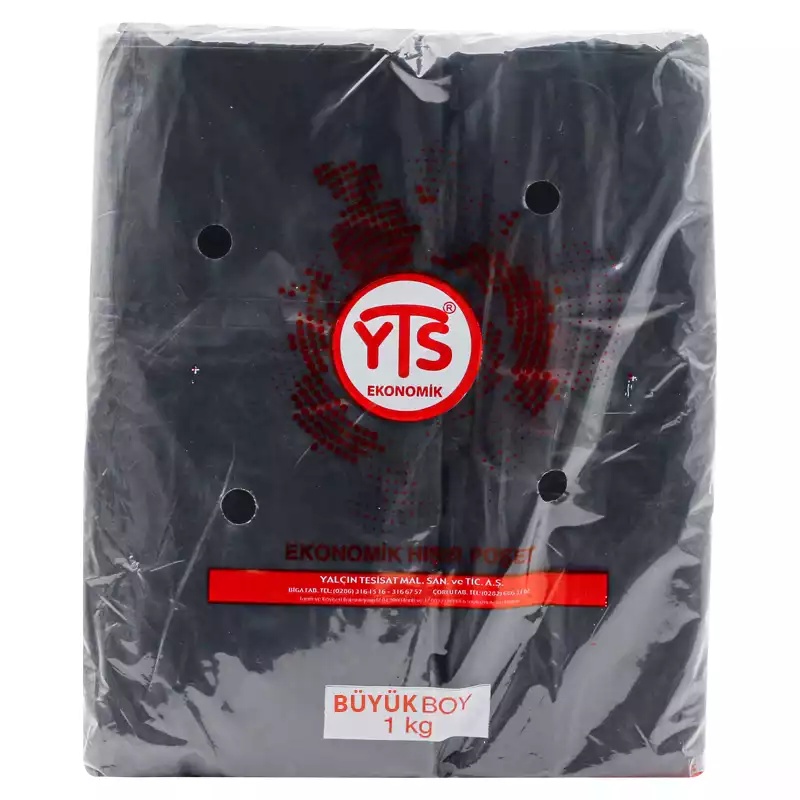 YTS Ekonomik Siyah Atlet Poşet Büyük Boy 30x60 Hışır Poşet - 2