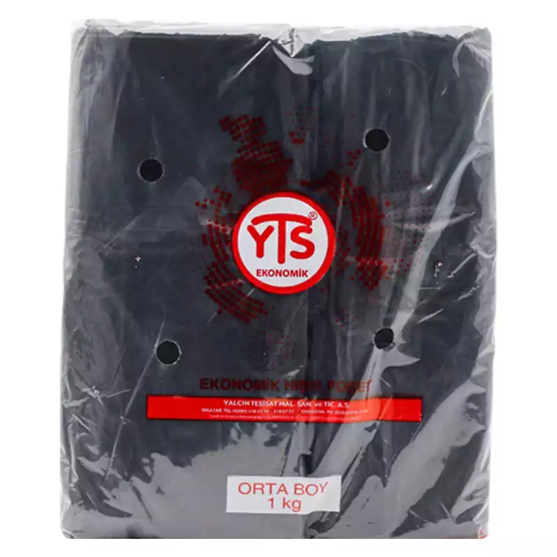 YTS Ekonomik Siyah Atlet Poşet Orta Boy 27x50 Hışır Poşet - 2