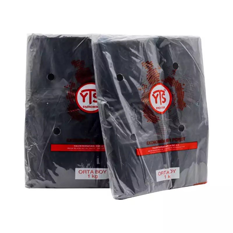 YTS Ekonomik Siyah Atlet Poşet Orta Boy 27x50 Hışır Poşet - 4