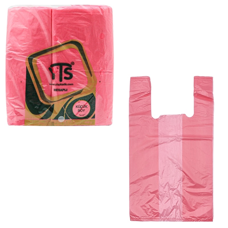 YTS Hesaplı Kırmızı Atlet Poşet Küçük Boy 24x42 Hışır Poşet - YTS