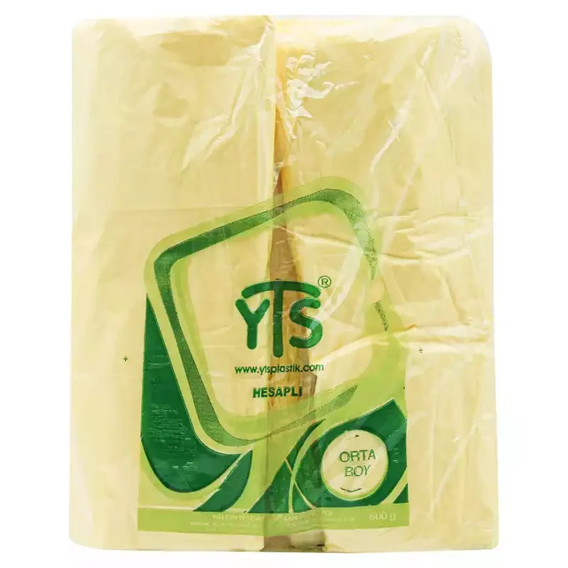 YTS Hesaplı Sarı Atlet Poşet Orta Boy 27x50 Hışır Poşet - 2