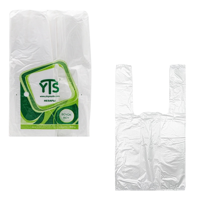 YTS Hesaplı Şeffaf Atlet Poşet Büyük Boy Hışır Poşet - YTS