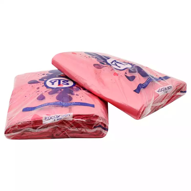 YTS Kırmızı Atlet Poşet Küçük Boy 24x42 Hışır Poşet - 4