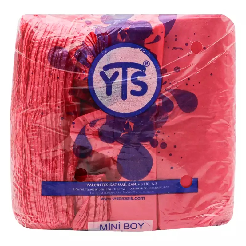 YTS Kırmızı Atlet Poşet Mini Boy 20x35 Hışır Poşet - YTS (1)