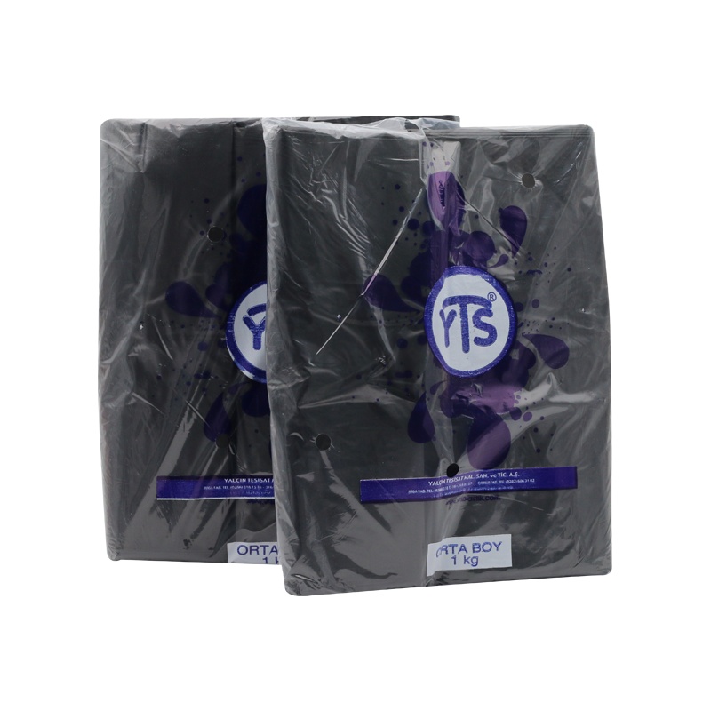 YTS Koyu Siyah Kalın Orta Boy Atlet Poşet 27x50 Cm Hışır Poşet - YTS (1)