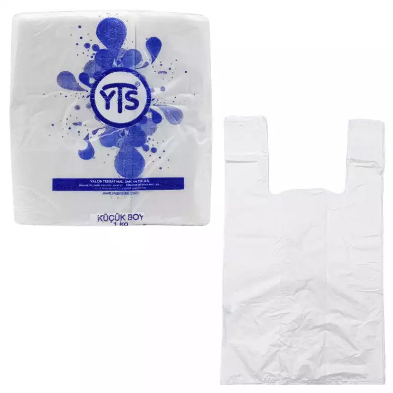 YTS Küçük Boy Atlet Poşet Beyaz 24x42 Hışır Poşet - YTS