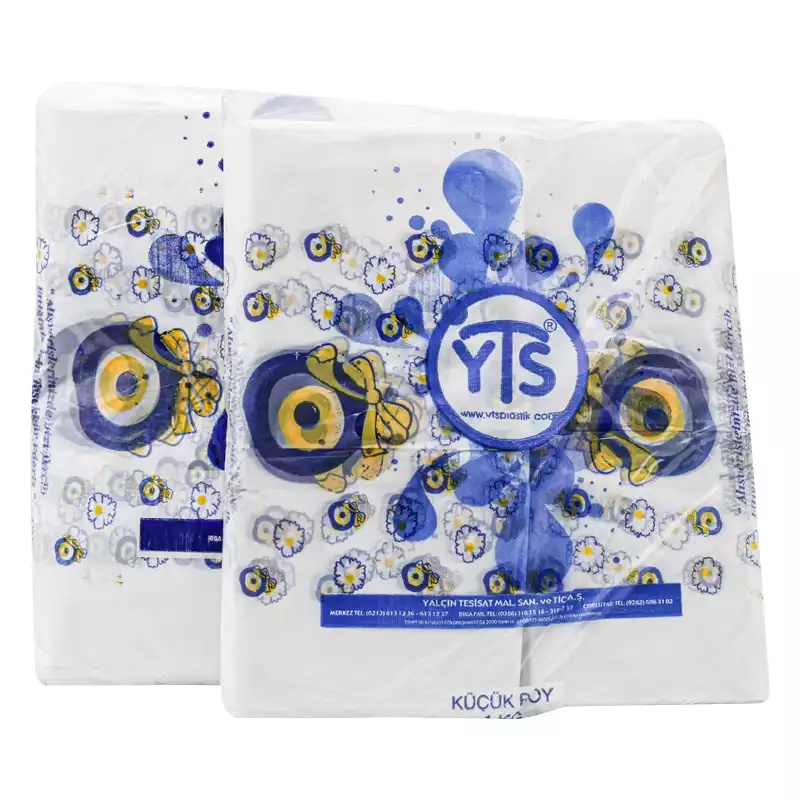 YTS Nazar Boncuk Baskılı Küçük Boy Hışır 24x40 Atlet Poşet - 4