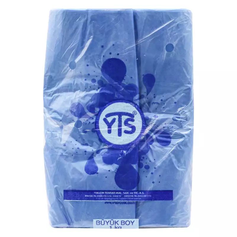 YTS Mavi Atlet Poşet Büyük Boy 30x60 Hışır Poşet - YTS (1)