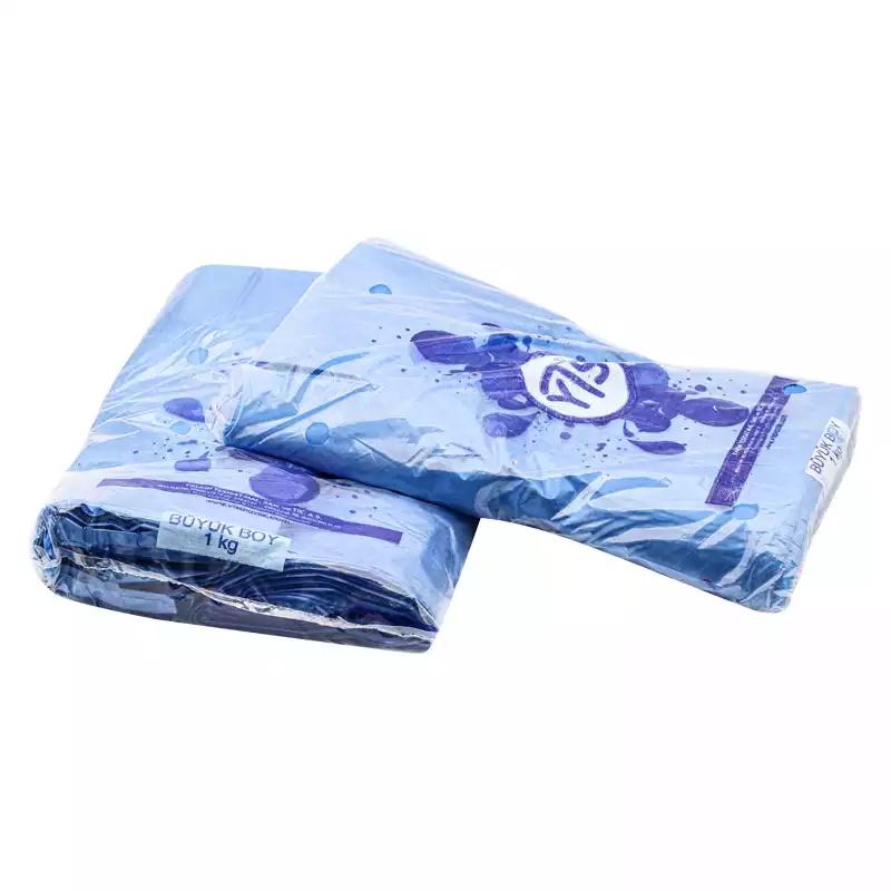 YTS Mavi Atlet Poşet Büyük Boy 30x60 Hışır Poşet - 3