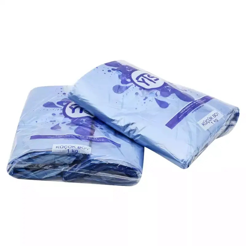 YTS Mavi Atlet Poşet Küçük Boy 24x42 Hışır Poşet - 4