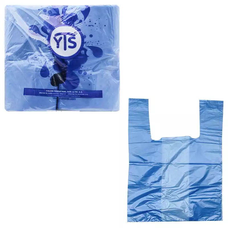 YTS Mavi Atlet Poşet Mini Boy 20x35 Hışır Poşet - YTS