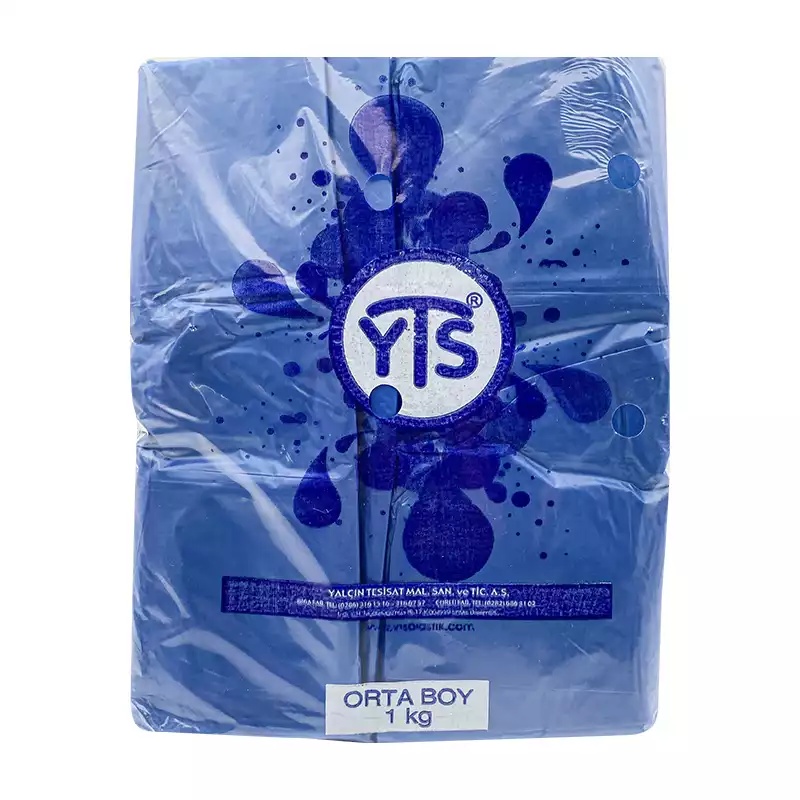 YTS Mavi Atlet Poşet Orta Boy 27x50 Hışır Poşet - YTS (1)