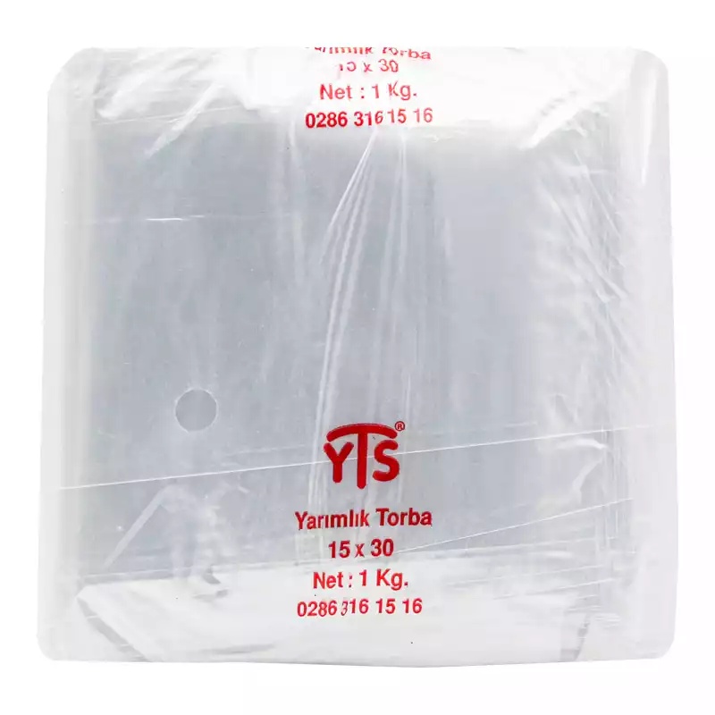 YTS Naylon Torba 15x30 Yarımlık Bakkaliye Torbası Naylon Poşet - 1