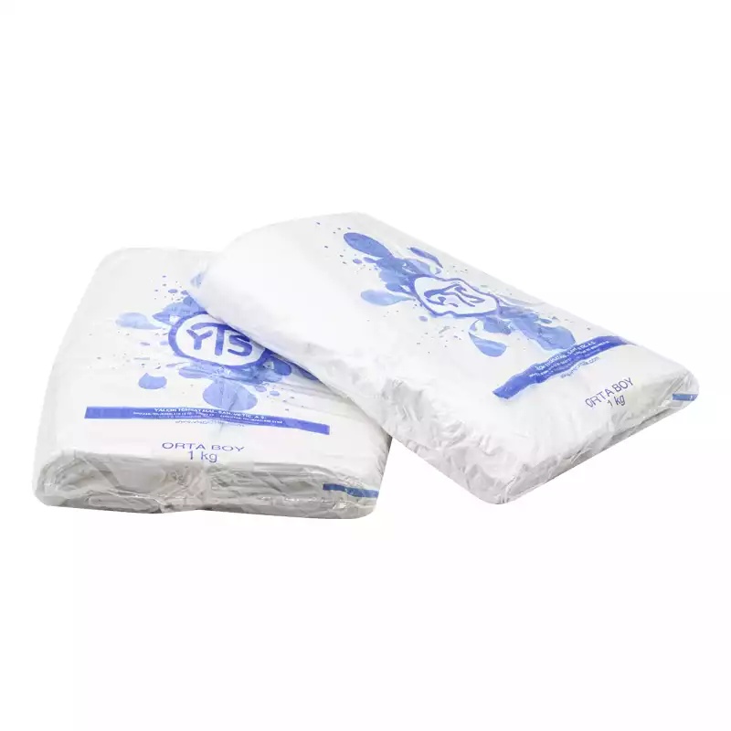 YTS Beyaz Atlet Poşet Orta Boy 27x50 Hışır Poşet - 3