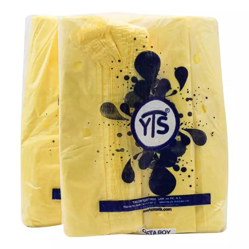 YTS Sarı Atlet Poşet Orta Boy 27x50 Hışır Poşet - 3
