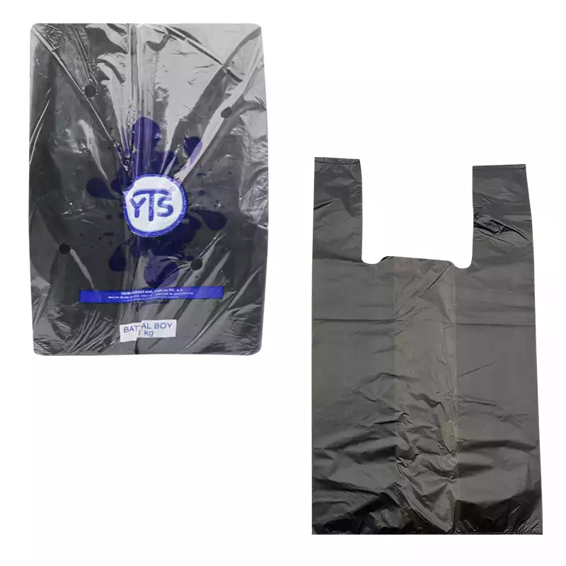 YTS Siyah Atlet Poşet Battal Boy 35x65 Hışır Poşet - YTS