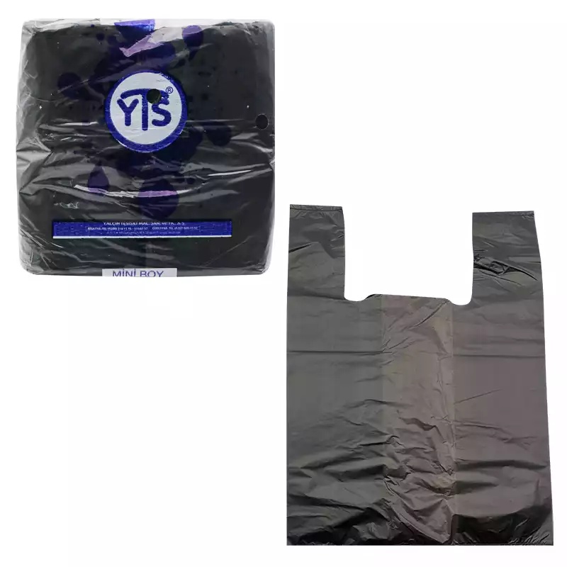 YTS Siyah Atlet Poşet Mini Boy 20x35 Hışır Poşet - YTS