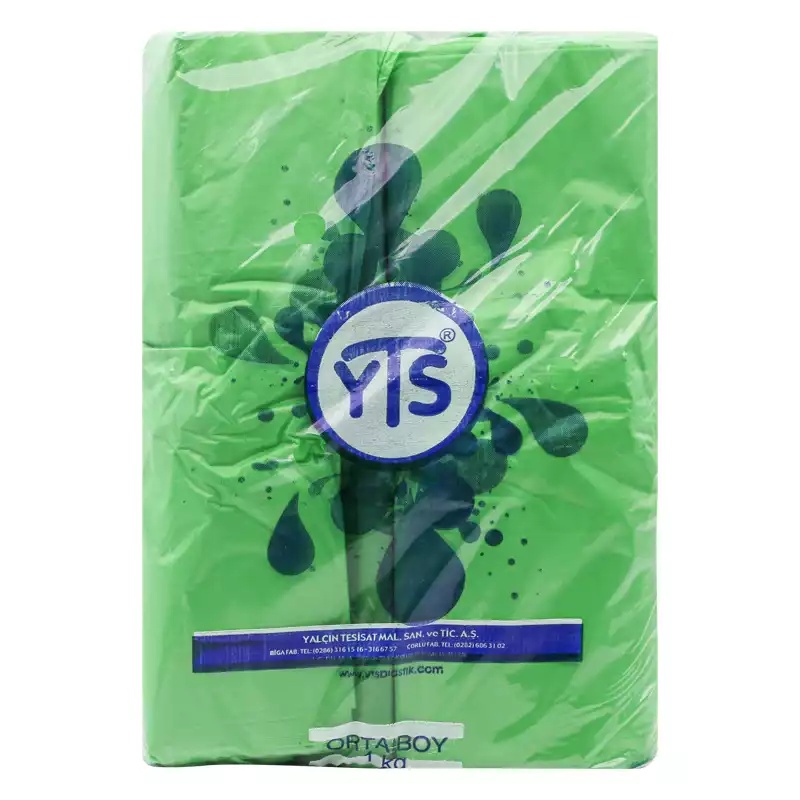 YTS Yeşil Atlet Poşet Orta Boy 27x50 Hışır Poşet - 2